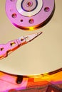 COMPUTER HARD DISC DRIVE IN CLOSE UP Royalty Free Stock Photo
