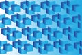 Abstract image of cubes background in blue Royalty Free Stock Photo