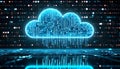 Digital Cloud Computing Technology Concept Royalty Free Stock Photo