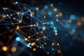 glowing network connections abstract art Royalty Free Stock Photo