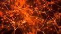 This abstract image depicts a glowing network of lines and points symbolizing interconnectedness communication technology Royalty Free Stock Photo