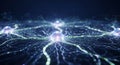 Stunning digital visualization of interconnected neurons Royalty Free Stock Photo