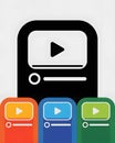Abstract Image Displaying a Stylized Video Player Icon Royalty Free Stock Photo