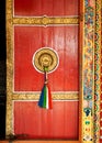 Closeup of a door at monastery showing details Royalty Free Stock Photo