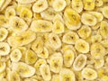 Abstract image of dried banana slices Royalty Free Stock Photo