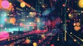 Abstract image fancy color mixed in technology form create surreal scene. AIG53.