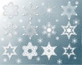 Abstract image, Fantasies Snowflakes,Set of elements of design, Royalty Free Stock Photo