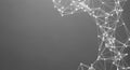 Abstract Polygonal Structure on Grey Background, Network Connection Concept Royalty Free Stock Photo