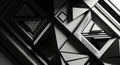 Abstract Geometric Black and White Structure Royalty Free Stock Photo