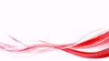 Abstract Red and Pink Waves on White Background Royalty Free Stock Photo