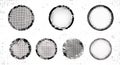Distressed Halftone Circles Grunge Set Royalty Free Stock Photo