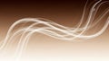 Abstract Flowing White Waves on Gradient Brown Background Royalty Free Stock Photo