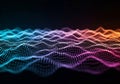 Gradient Wave Network Abstract Technology Background Royalty Free Stock Photo