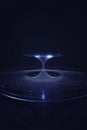 Abstract Visualization of Light Waves in a Dark Environment Royalty Free Stock Photo