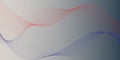 This abstract image features overlapping lines of red and blue, creating a dynamic wave-like effect