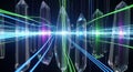 Abstract Crystal Energy Flow Background - Futuristic Technology Concept Royalty Free Stock Photo