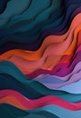 Minimal Vector Wave Lines with Bold Negative Space Royalty Free Stock Photo