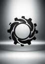 Abstract image featuring a black gear-like Royalty Free Stock Photo