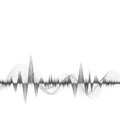Abstract image featuring a black waveform pattern on a white background. It Royalty Free Stock Photo