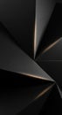 Abstract image featuring a composition of black geometric shapes with sharp angles Royalty Free Stock Photo