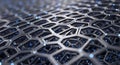 An abstract image featuring a 3D hexagonal mesh pattern, creating a sense of depth Royalty Free Stock Photo