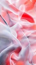 Abstract Composition of Translucent Fabrics in Coral Red and White Royalty Free Stock Photo
