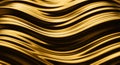 Abstract Golden Waves with Smooth, Reflective Surface wavy Royalty Free Stock Photo