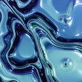 Abstract image featuring fluid, wave-like patterns in shades of blue and green Royalty Free Stock Photo