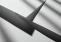 Abstract image featuring geometric shadows cast on a white surface. Two Royalty Free Stock Photo