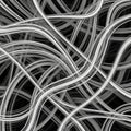 Abstract image featuring an intricate network of white interwoven Royalty Free Stock Photo