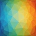 Abstract image featuring a multicolored geometric pattern. Triangular shapes are Royalty Free Stock Photo