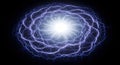 Abstract electrical discharge with bright center Royalty Free Stock Photo