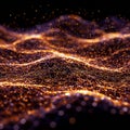 Abstract image featuring a network of interconnecting lines forming a wavy pattern Royalty Free Stock Photo