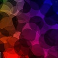 Abstract image featuring overlapping circles in a spectrum of colors, transitioning from Royalty Free Stock Photo