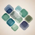 Abstract image featuring overlapping semi transparent squares in Royalty Free Stock Photo