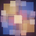 Abstract image featuring overlapping translucent squares in various sizes, creating a Royalty Free Stock Photo