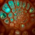Abstract image featuring a pattern of hexagonal shapes filled with numerous small Royalty Free Stock Photo