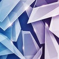 Forms intersect dynamically against a deep blue and purple gradient Royalty Free Stock Photo