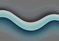 Abstract image featuring smooth, wavy lines in shades of gray and aqua. The central Royalty Free Stock Photo