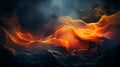 an abstract image of flames and smoke on a black background Royalty Free Stock Photo