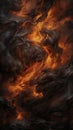 an abstract image of flames and smoke on a black background Royalty Free Stock Photo