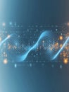 Digital Wave Abstract Background Abstract image of flowing digital data waves glowing with binary code perfect for technology Royalty Free Stock Photo