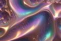 Abstract image of flowing, iridescent colors creating a dynamic and vibrant pattern, with hints of purple, blue, and
