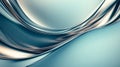 Abstract Liquid Metal Flowing Dynamically in Teal and Silver Hues Royalty Free Stock Photo