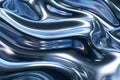 Abstract Blue and Silver Metallic Wave Texture Royalty Free Stock Photo