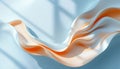Abstract Swirling Silk: A Symphony of Peach and Blue Royalty Free Stock Photo