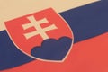 Abstract image of a fragment of the flag of Slovakia.