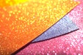 Abstract image of Glitter sheets with light bokeh. Royalty Free Stock Photo