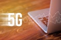 Abstract image of high-speed networks 5G with lines of communication