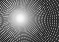 Abstract High Tech Tunnel in Grey Gradient Background